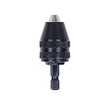AUTOTOOLHOME 1/4-inch Hex Shank Keyless Drill Chuck for impact driver Quick Change Chuck Adapter Power Screwdriver to Drill Converter Conversion Tool