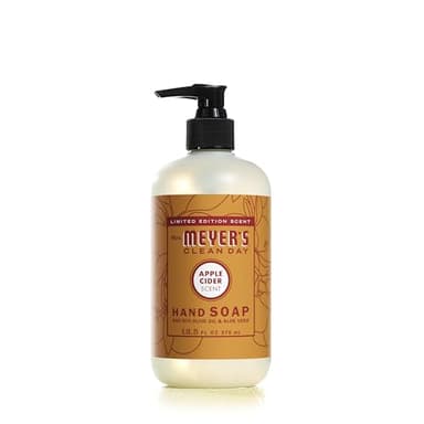 Mrs. MEYER'S CLEAN DAY Liquid Hand Soap, Cruelty Free & Hand Wash Made with Essential Oils, Apple Cider Scent, 12.5 Fl oz Bottle (Pack of 1)