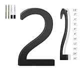 3" 4" 5" 6" 8" 10" Floating House Numbers and Metal Letters for Outdoor Signs, House Numbers for Outside, Aluminum Address Letters and Numbers for Door, Mailbox, Garden, Perfect for Home or Office