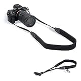 Mirrorless Camera Neck Strap Shoulder Belt for Sony ZV-1 II ZV-E10 II A7C II A6700 A6600 A7 IV III A7R V IV A7S III A9 II Fujifilm X100VI X-M5 X-T5 X-T4 X-T30 II Nikon Z30 Z50 Canon M50 Mark II-Black