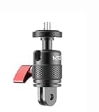 HSU Vertical Mount for GoPro, Aluminum 90 Degree Cold Shoe Direction Adapter, 1/4"-20 Screw Hole Tripod Mount for GoPro Hero 12/11/10/9/8/7/6, DJI Osmo Action 4/3 AKASO Action Camera and More
