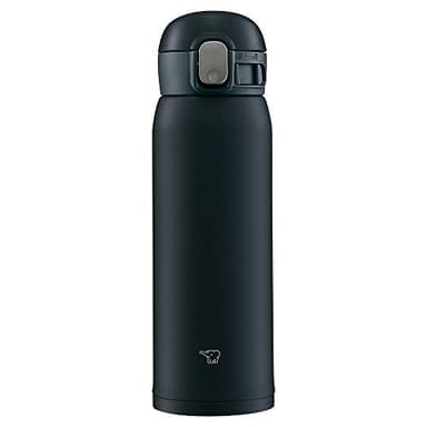 Zojirushi SM-WA48-BA Water Bottle, One-Touch Stainless Steel Mug, Seamless 0.48L Black