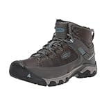 KEEN Women's Targhee 3 Mid Height Waterproof Hiking Boots, Magnet/Atlantic Blue, 8