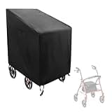 Rollator Walker Cover,Cover for Walkers for Seniors,Heavy Duty 420D Outdoor Waterproof Dustproof Rolling Walker Cover,Rollator Accessories,Fits Walkers for Seniors with Wheels and Seat(Cover Only)