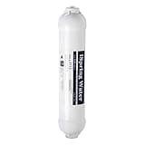 iSpring FT15 5th Stage Inline Post Carbon Water Filter, Replacement Cartridge with 1/4" Quick Connect for Refrigerator, Ice Maker, RO Reverse Osmosis Water Filtration System(1 Pack)