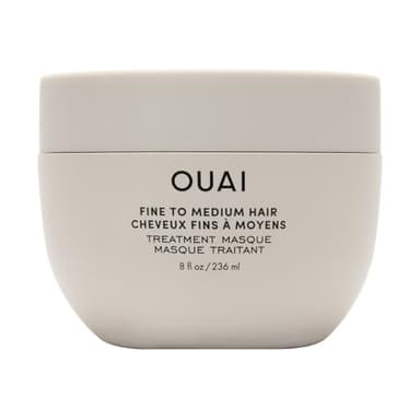 OUAI Fine to Medium Hair Treatment Masque - Hydrating Hair Mask to Help Repair Strands & Increase Shine - With Shea Butter, Keratin and Panthenol - Paraben, Phthalate & Sulfate Free (8 Fl Oz)