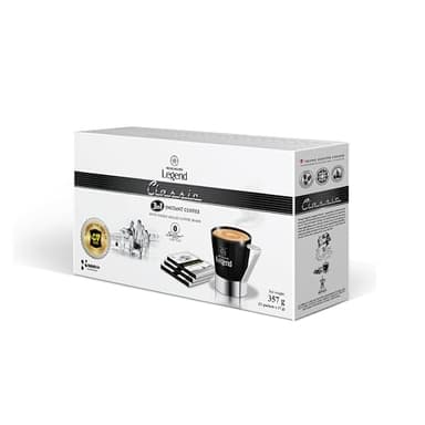 TRUNG NGUYEN LEGEND CLASSIC Premium Instant Coffee for Energy Boost by NANO+ Technology, Non-Dairy Creamer, Coffee Mix - Strong and Pure Vietnamese Instant Coffee (21 Packets/Box)