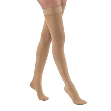 JOBST Relief 20-30 mmHg Thigh High Compression Stockings with Silicone Band, Closed Toe, Beige, Medium