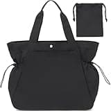 BTOOP Tote Bag for Women, Foldable Beach Gym Bags, Side-Cinch Lightweight Shopper Shoulder Bag for Nurse, Travel, Work, College,Nurse