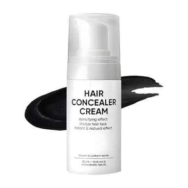 Hair Concealer Cream for Thinning Hair & Bald Spots, Black Root Touch-Up, Waterproof & Sweatproof Scalp Coverage, Natural Filling Cream for Men & Women – 30ml