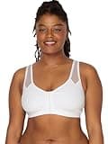 Fruit of the Loom womens Comfort Front Close With Mesh Straps Sports Bra, White, 40 US