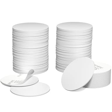 50 Pieces NFC Tags NTAG215 NFC 215 Tags Blank NFC Coins White NFC Stickers Cards with Adhesive Back, Compatible with TagMo and NFC Enabled Devices