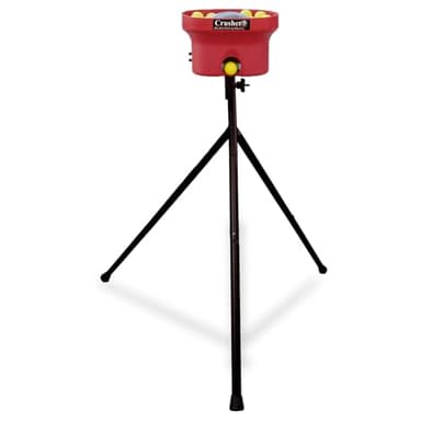 Heater Sports Crusher Pitching Machine – Pitches Fastballs & Curveballs | Accurate, Adjustable, Compact & High Performance | Includes 1 Dozen White Mini Balls, Ideal for Baseball & Softball Training