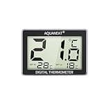 AQUANEAT Aquarium Thermometer with Alarm, Fish Tank Thermometer, Aquarium Digital Temperature Gauge, with Large LCD Display