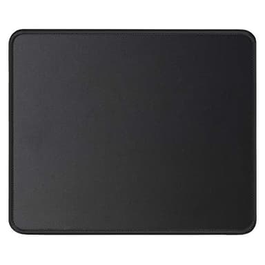 JIKIOU Mouse Pad with Non-Slip Rubber Base, Premium-Textured & Washable Computer Mousepad with Stitched Edges, Mouse Pads for Computers, Laptop, Gaming, Office & Home, 10.2 x 8.3 in, Black