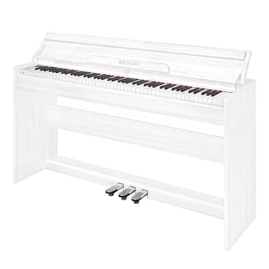 WENCAI 88 Key Electric Piano Velocity-Sensitive Keyboard, 88 Keys Home Upright Digital Pianos, Wooden Electronic Piano for Beginner Adult with 3 Pedals, Supports USB-MIDI/Wireless Connect, White