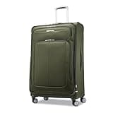 Samsonite Solyte DLX Softside Expandable Luggage with Spinner Wheels, Cedar Green, Checked-Large 29-Inch
