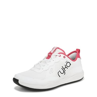 Ryka Womens Court Agility Cross Training Shoes White/Popstar Pink 8 W