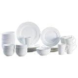 Mikasa Delray 40-Piece White Dinnerware Set, Service for 8, Dining Set