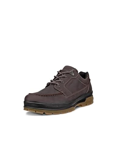 ECCO Men's Rugged Track Moc Toe Low Waterproof Hiking Shoe, Coffee, 9-9.5