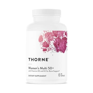 THORNE - Women's Multi 50+ - Comprehensive Daily Multivitamin with Vitamins A, B6, B12, C, D, E, K, Zinc & More - Support Heart, Brain, Bone & Immune Health* - 180 Capsules