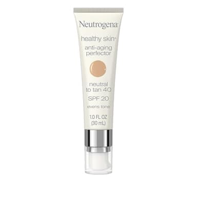 Neutrogena Healthy Skin Anti-Aging Perfector - with Retinol, Tinted Moisturizer with SPF 20 & Sheer Coverage that Smooths Skin Texture & Reduces the Look of Fine Lines, Natural to Tan (40), 1oz (30mL)