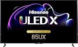 Hisense 85-Inch Class Mini-LED Premium ULED X QLED Series 4K Google Smart TV with Alexa Compatibility, 120Hz, Dolby Vision Atmos, 2500-nit HDR10+, Hands Free Voice Control (85UX)