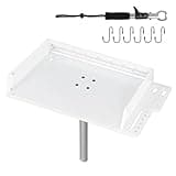 BENEHIKE Bait Cutting Board for Boat, Bait Table Filet Board with Separate Tool Slots, 360° Adjustable Rod Holder Fishing Fillet Table with Scale, Extended Boat Fish Cleaning Table