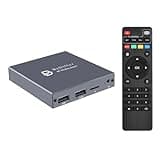 4K Digital Media Player, TV MP4 Video Player with HDMI/AV/Optical Output, Mini HD Media Players for USB Drive/Micro SD Card, Digital Signage, H.265/HEVC, Auto Playback (Grey)