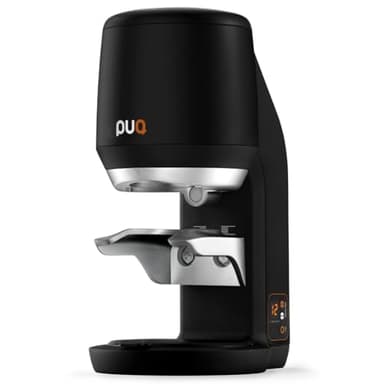 Puq PUQpress Mini Gen 6, Automatic Espresso Coffee Tamper for Home & Commercial Use, Professional Barista Accessory, Tamps Flat & Level with Auto-Adjusting Pressure, Nonstick Coating (Black, 58.3 MM)