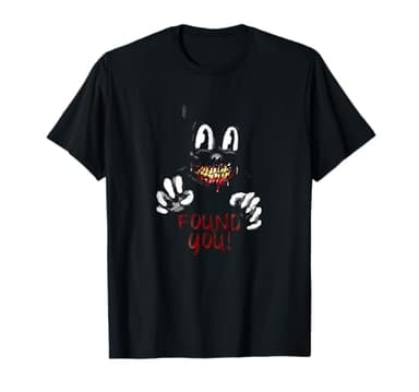 Cartoon cat Creepy Horror Trick or Treat T-Shirt