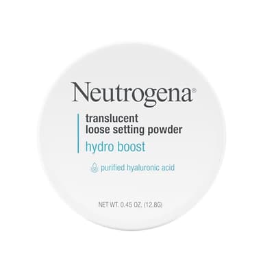 Neutrogena Hydro Boost Translucent Loose Setting Powder with Purified Hyaluronic Acid for Smooth Skin, Blurs Imperfections and Sets Makeup, Lightweight Face Powder, .44 oz