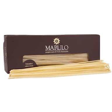 MARULO Bucatini Pasta, Bronze Die Cut Artisan Pasta from Italy, 1.1 lbs (500 g), Homemade Italian Pasta, 100% Durum Semolina, Pasta di Torre Annunziata, Imported Italian Artisan Pasta from Napoli