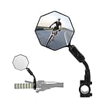 SHEJISI Bike Mirror, 1 pcs Bike Mirror Handlebar Mount,HD,360° Adjusted Bike Rear View Mirror, Anti-impact/explosion/glare, Fits for Mountain Bikes,E-bike, Bicycle,Scooter,Left/Right Universal