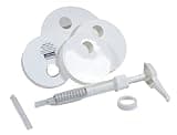 Carlisle FoodService Products Universal Condiment Pump/Dispenser Kit with 5 Lids, White