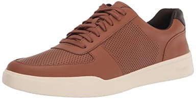 Cole HAAN Mens Grand Crosscourt Modern Perforated Sneaker, British TAN Leather/Ivory, 10-M US