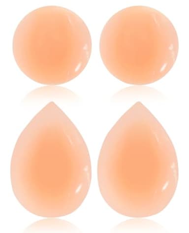 Aiuulu 4Pcs Silicone Butt Pads for women, Adhesive Reusable Butt Hip Dip Corrector Enhancer for Crossdressers Underwear