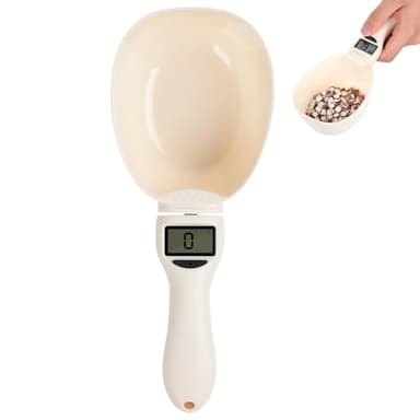 Digital Measuring Spoon Scale, Food Measuring Scoop Scale, Food Weight Scale Grams and Ounces, Polygons Measuring Spoon, ABS Kitchen Weight Scale for Food with LCD Screen, High Precision