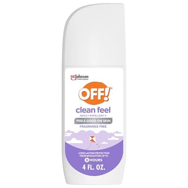 OFF! Clean Feel Insect Repellent Spritz with 20% Picaridin, Bug Spray with Long Lasting DEET-Free Protection from Mosquitoes and Ticks, Feels Good on Skin, 4 oz