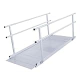 10' L Silver Spring Portable Wheelchair Ramp with Handrails, 850 lb. Capacity for Scooters, Walkers, Canes, Rollators - 10' L x 36" W