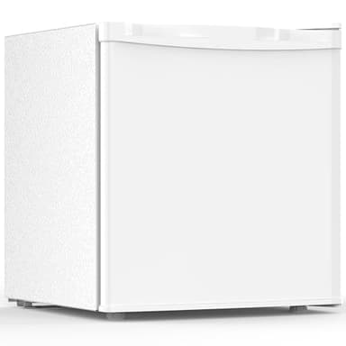 Electactic 1.7 Cu.ft Mini Fridge with Freezer, Compact Refrigerator, Single Reversible Door, Ultra Quiet, Energy Efficient for Office, Dorm, Bedroom, Apartment, White