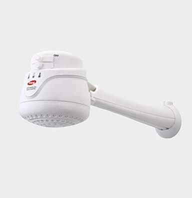 LORENZETTI 110V Electric Instant Hot Water Shower Head Heater + FREE wall support/tube Included (ducha electrica para agua caliente incluye nipple)