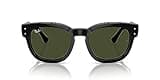 Ray-Ban RB0298S Mega Hawkeye Square Sunglasses, Black/Green, 53 mm