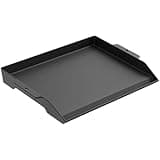 QuliMetal 23" x 16" Cast Iron Griddle for Gas Grill – Universal Flat Top Grill Plate with Handles, Matte Porcelain Enamel, Durable Griddle for Charcoal Grill, Oven & Stove, Easy to Clean