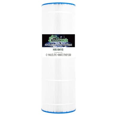HANXER PLF150A Pool Filter Replaces for C-9415, Filbur FC-0687, CC150, CCRP150, PAP150, R173216, 160317, 160355, 160352, XLS-908, 10150, 150 Sq.Ft Swimming Pool Filter Cartridge, 1 Pack
