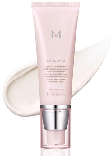MISSHA M BB Boomer Primer for Face I Creamy-Soft, Illuminating Makeup Primer for Dewy Finish, Hydrating Radiant Cream, Moisturizing Makeup Base, Glass Skin, 1.35 Fl oz/40ml