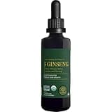 Global Healing Center - Ginseng - Organic Raw Herbal Extract - Liquid Panax Supplement Drop Promotes Energy - Korean and Siberian Ginseng Supplement, Maca, Ashwagandha - Non-GMO - 2 Fl Oz