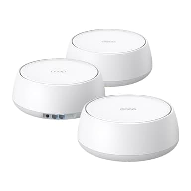 TP-Link Deco 7 BE25 Dual-Band BE5000 WiFi 7 Mesh Wi-Fi System | 4-Stream 5 Gbps, 240 Mhz | Covers up to 6,600 Sq.Ft | 2X 2.5G Ports Wired Backhaul | VPN,MLO, AI-Roaming, HomeShield, 3-Pack