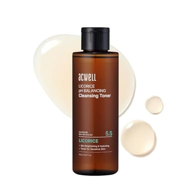 ACWELL Licorice pH 5.5 Balancing Korean Toner and Cleansing 5.07 fl.oz. - Alcohol-Free Hydrating Facial Astringent - Skin Clarifying & Hydration Boosting Toner