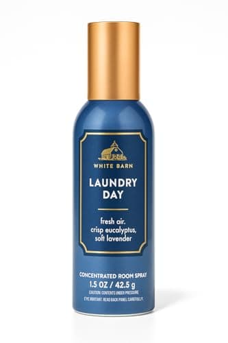 Bath & Body Works Laundry Day Concentrated Room Spray 1.5 oz 42.5 g – Clean Home Fragrance with Crisp Cotton, Fresh Air, and Soft Musk